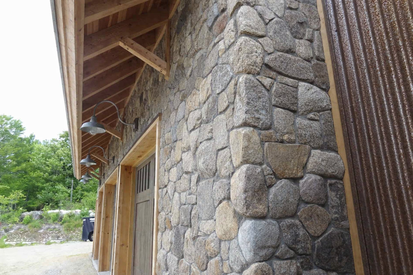 Stone veneer installation